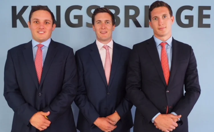 Liam Green, James Ledingham and Thomas Wynne of Kingsbridge Contractor Insurance.