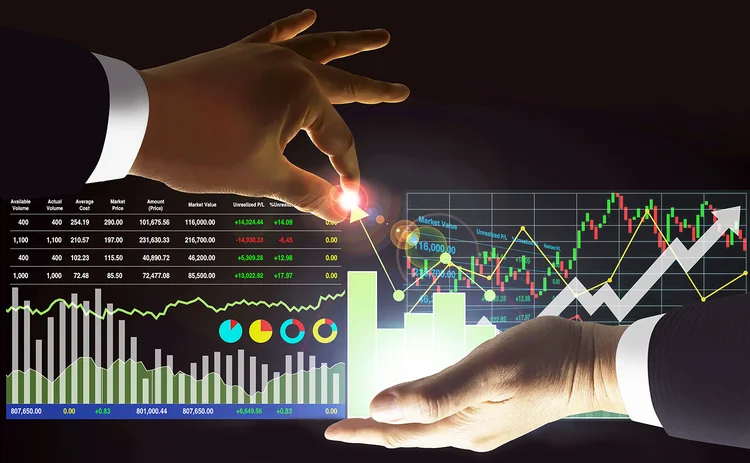 Price hike and data graph technology_concept